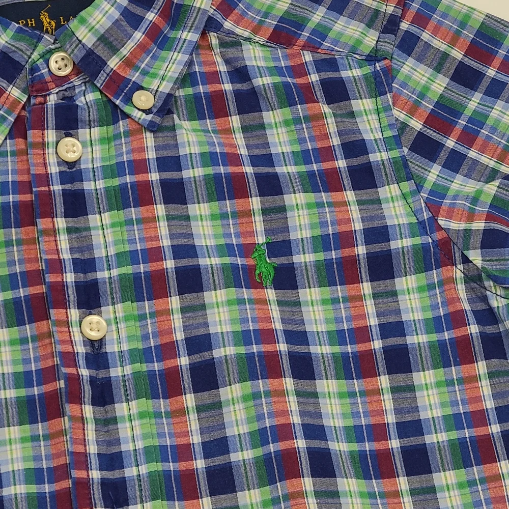 Ralph Lauren toddler boys' button down shirt and coordinating shorts siz…